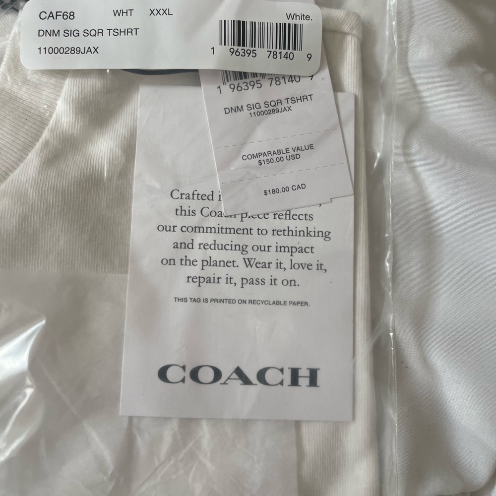 Coach Blue and White Short Sleeve Tee - Picture 2 of 4